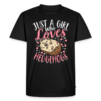 Propriétaires de hérissons Hérissons amoureux animal mignon - T-shirt Premium bio Homme - noir - Devant - Nico (187cm)