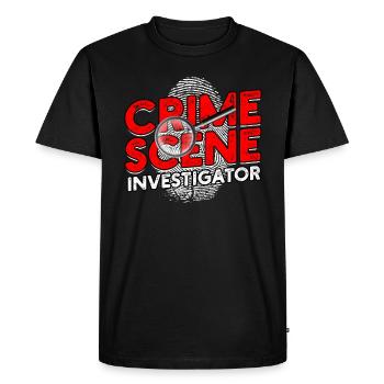 Forensic Science Detective True Crime Investigator - Men's Premium Organic T-Shirt - black - Front - Nico (187cm)