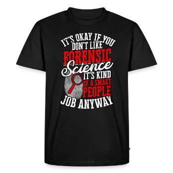 Forensic Science Detective True Crime Investigator - Men's Premium Organic T-Shirt - black - Front - Nico (187cm)