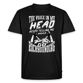 Rockhounder Rockhounding Géologue Rockhound Rockhound - T-shirt Premium bio Homme - noir - Devant - Nico (187cm)