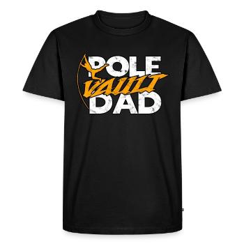 Quart à la perche et saut à la perche - T-shirt Premium bio Homme - noir - Devant - Nico (187cm)