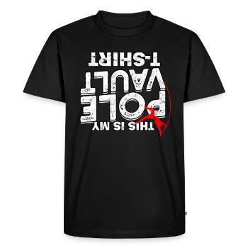 Quart à la perche et saut à la perche - T-shirt Premium bio Homme - noir - Devant - Nico (187cm)