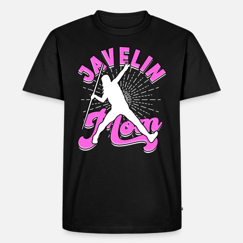 Speer werfen Mutter Leichtathletikwerke - Männer Premium Bio T-Shirt - Schwarz