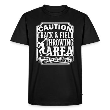 Discuss Litter Track and Field Shot - Men's Premium Organic T-Shirt - black - Front - Nico (187cm)