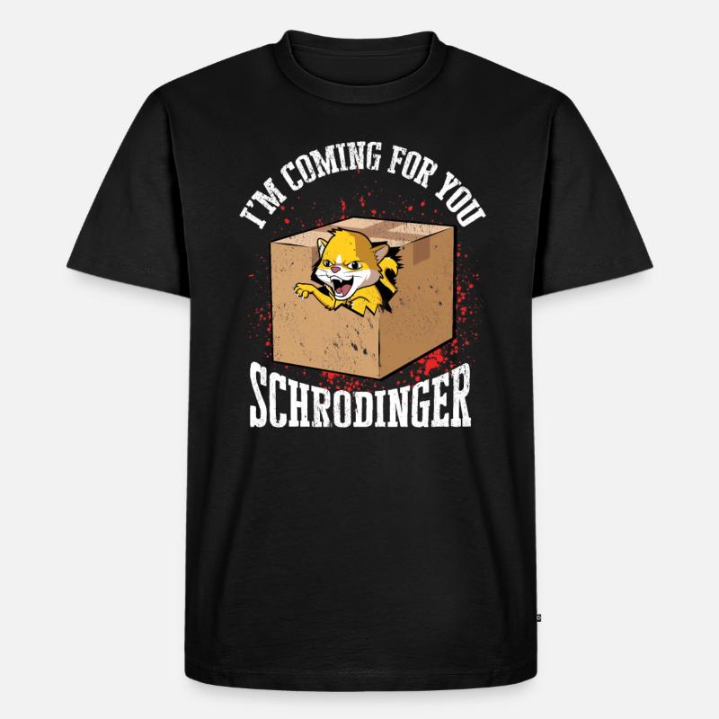 Schrodingers Katze lebendige Quantenphysik - Männer Premium Bio T-Shirt - Schwarz