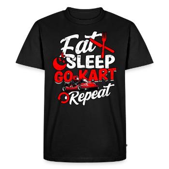 Kart conduite de kart pilotes de course Pilotes de course - T-shirt Premium bio Homme - noir - Devant - Nico (187cm)