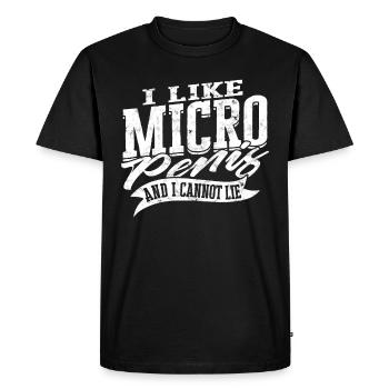 Micropénis Petit Pénis Sexe Cock Club Micro - T-shirt Premium bio Homme - noir - Devant - Nico (187cm)