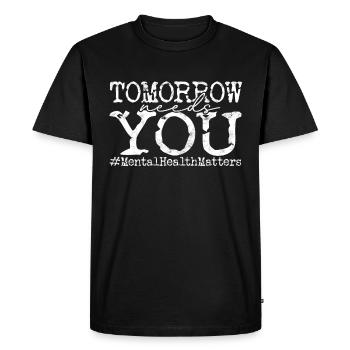 depression depressive sad gift idea unfortunate - Men's Premium Organic T-Shirt - black - Front - Nico (187cm)