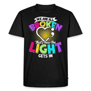 depression depressive sad gift idea unfortunate - Men's Premium Organic T-Shirt - black - Front - Nico (187cm)
