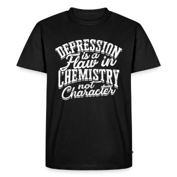 depression depressive sad gift idea unfortunate - Men's Premium Organic T-Shirt - black - Front - Nico (187cm)