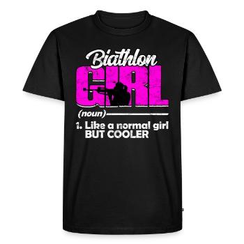Biathlon Sport Winter Sports Ski Gift Quote Lan - Men's Premium Organic T-Shirt - black - Front - Nico (187cm)