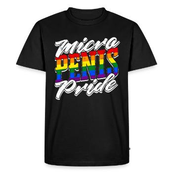Micropénis Petit Pénis Sexe Cock Club Micro - T-shirt Premium bio Homme - noir - Devant - Nico (187cm)