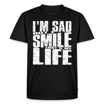 depression depressive sad gift idea unfortunate - Men's Premium Organic T-Shirt - black - Front - Nico (187cm)