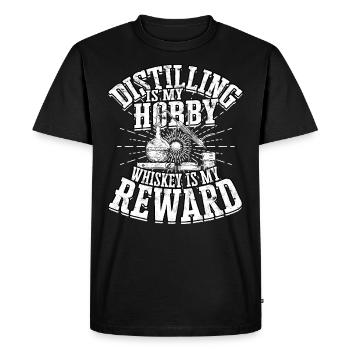 schnapps whiskey burning schnapps distiller gift idea - Men's Premium Organic T-Shirt - black - Front - Nico (187cm)