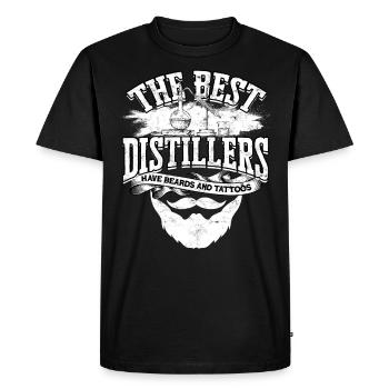 schnapps whiskey burning schnapps distiller gift idea - Men's Premium Organic T-Shirt - black - Front - Nico (187cm)