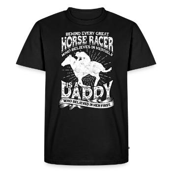 courses de chevaux balade à cheval chevaux cavalier cadeau g - T-shirt Premium bio Homme - noir - Devant - Nico (187cm)