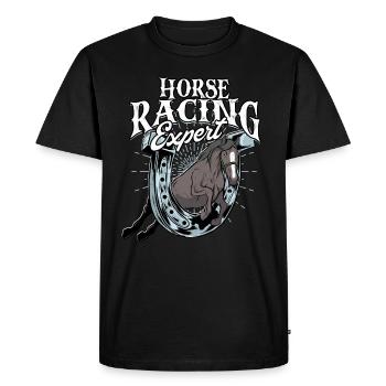 courses de chevaux balade à cheval chevaux cavalier cadeau g - T-shirt Premium bio Homme - noir - Devant - Nico (187cm)