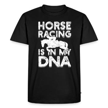 courses de chevaux balade à cheval chevaux cavalier cadeau g - T-shirt Premium bio Homme - noir - Devant - Nico (187cm)