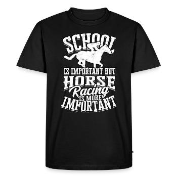 courses de chevaux balade à cheval chevaux cavalier cadeau g - T-shirt Premium bio Homme - noir - Devant - Nico (187cm)