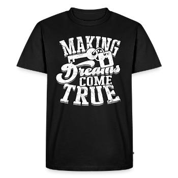 agent immobilier agent immobilier cadeau cadeau - T-shirt Premium bio Homme - noir - Devant - Nico (187cm)