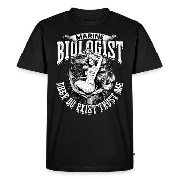 biologie marine biologiste marin biologie marine biologiste - T-shirt Premium bio Homme - noir - Devant - Nico (187cm)