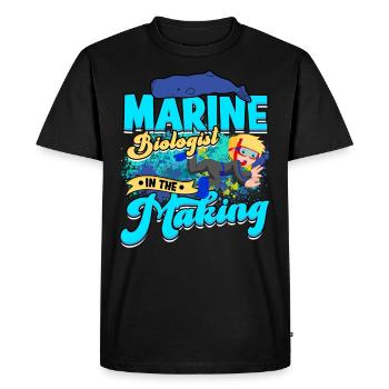 biologie marine biologiste marin biologie marine biologiste - T-shirt Premium bio Homme - noir - Devant - Nico (187cm)