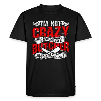 butcher butcher gift meat idea sc - Men's Premium Organic T-Shirt - black - Front - Nico (187cm)