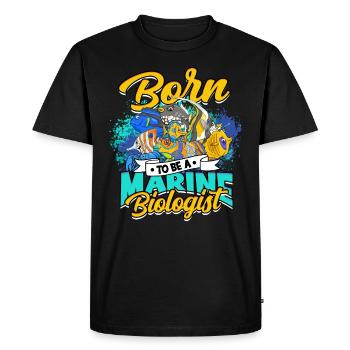 biologie marine biologiste marin biologie marine biologiste - T-shirt Premium bio Homme - noir - Devant - Nico (187cm)