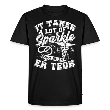 Service d’urgence Infirmière Hôpitaux hospitaliers - T-shirt Premium bio Homme - noir - Devant - Nico (187cm)