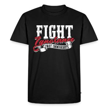 États-Unis Amérique Immigrants Citoyens américains FL américain - T-shirt Premium bio Homme - noir - Devant - Nico (187cm)