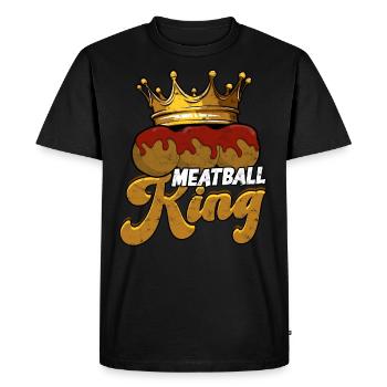 Meatballs Eat Spaghetti Gift Gift - Men's Premium Organic T-Shirt - black - Front - Nico (187cm)