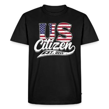 États-Unis Amérique Immigrants Citoyens américains FL américain - T-shirt Premium bio Homme - noir - Devant - Nico (187cm)