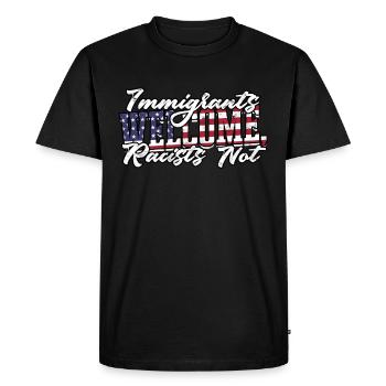 États-Unis Amérique Immigrants Citoyens américains FL américain - T-shirt Premium bio Homme - noir - Devant - Nico (187cm)