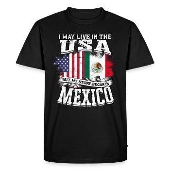États-Unis Amérique Immigrants Citoyens américains FL américain - T-shirt Premium bio Homme - noir - Devant - Nico (187cm)