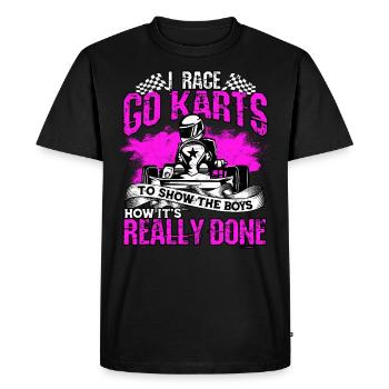 Kart conduite de kart pilotes de course Pilotes de course - T-shirt Premium bio Homme - noir - Devant - Nico (187cm)