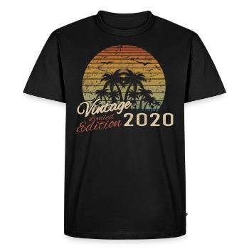 Vintage 2020 Birthday Gift 2020 Retro 2020 - Men's Premium Organic T-Shirt - black - Front - Nico (187cm)