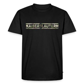KAISERSLAUTRER CAMOUFLAGE, KAISERSLAUTERN - Männer Premium Bio T-Shirt - Schwarz - Vorne - Nico (187cm)