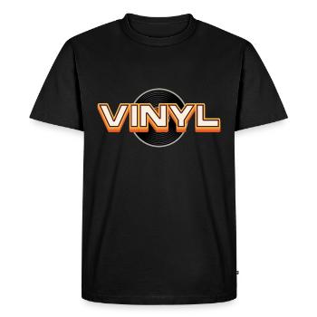 disque vinyle dj deejay scratch musique oldschool fun - T-shirt Premium bio Homme - noir - Devant - Nico (187cm)