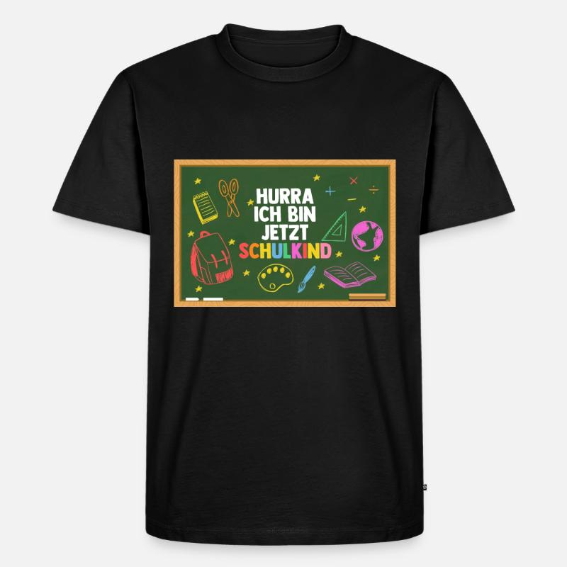 Erste Klasse Einschulung Erstklässler Schulkind - Männer Premium Bio T-Shirt - Schwarz