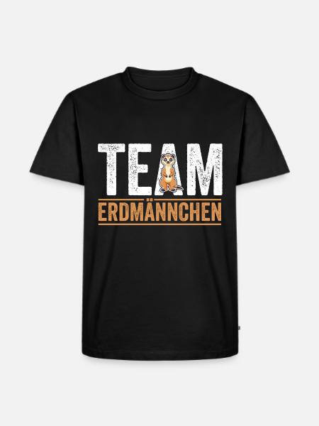 Team Erdmännchen - Männer Premium Bio T-Shirt - Schwarz