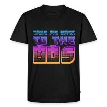 Child of the 80s - Men's Premium Organic T-Shirt - black - Front - Nico (187cm)