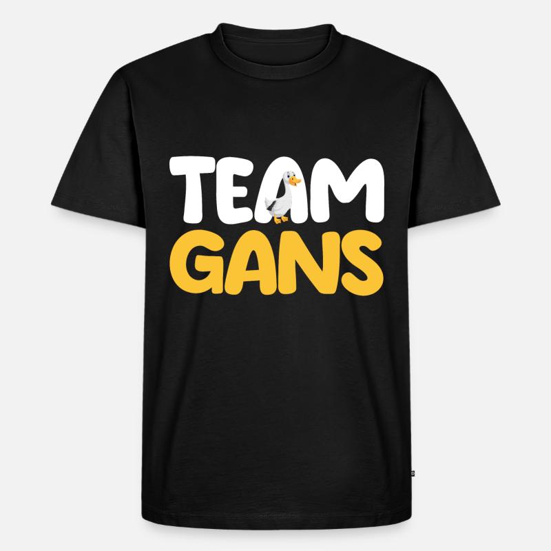 Gans Gänse - Männer Premium Bio T-Shirt - Schwarz