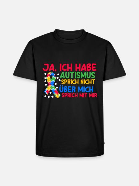 Autismus Autist Autisten - Männer Premium Bio T-Shirt - Schwarz