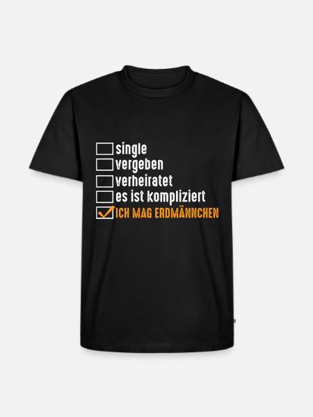 Erdmännchen - Männer Premium Bio T-Shirt - Schwarz