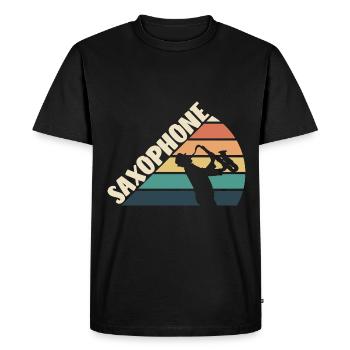 Saxophone Love Jazz - Men's Premium Organic T-Shirt - black - Front - Nico (187cm)