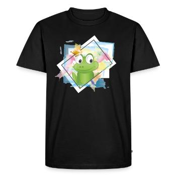 Le roi grenouille de conte de fées est dans la maison - T-shirt Premium bio Homme - noir - Devant - Nico (187cm)