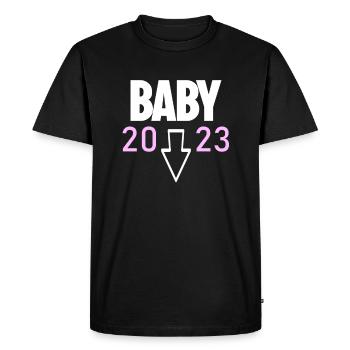 Bébé Fille 2023 Fille - T-shirt Premium bio Homme - noir - Devant - Nico (187cm)
