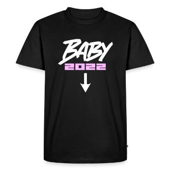 Bébé 2022 - Naissance Enceinte 2022 - T-shirt Premium bio Homme - noir - Devant - Nico (187cm)