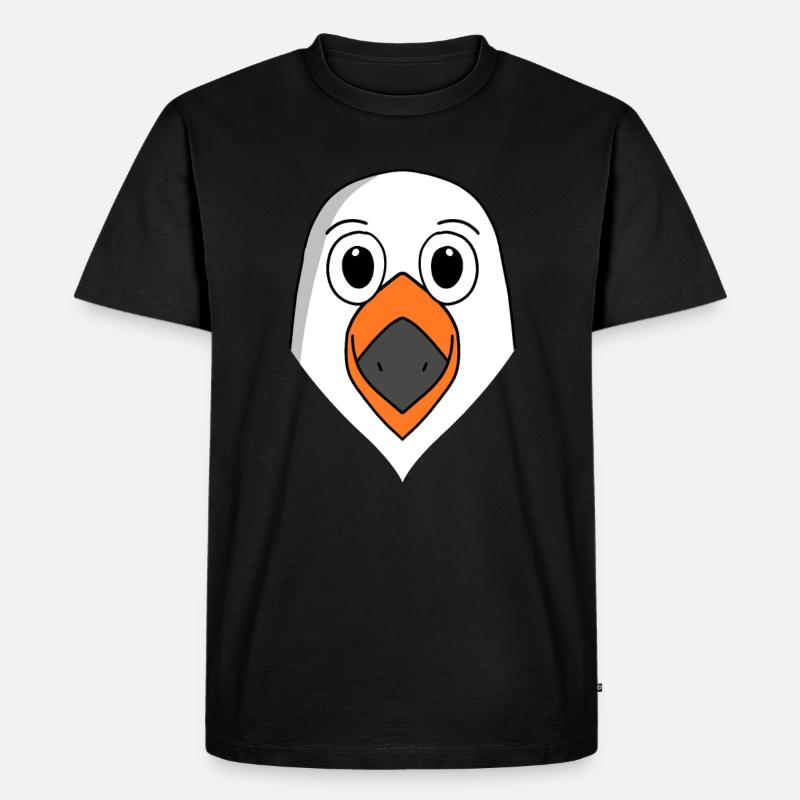 Möwe - Männer Premium Bio T-Shirt - Schwarz