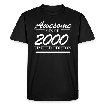 2000 - Millésime 2000 - Fantastique depuis 2000 - T-shirt Premium bio Homme - noir - Devant - Nico (187cm)